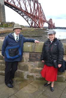 Prof Paxton at the unveiling of the UNESCO plaque at North Queensferry