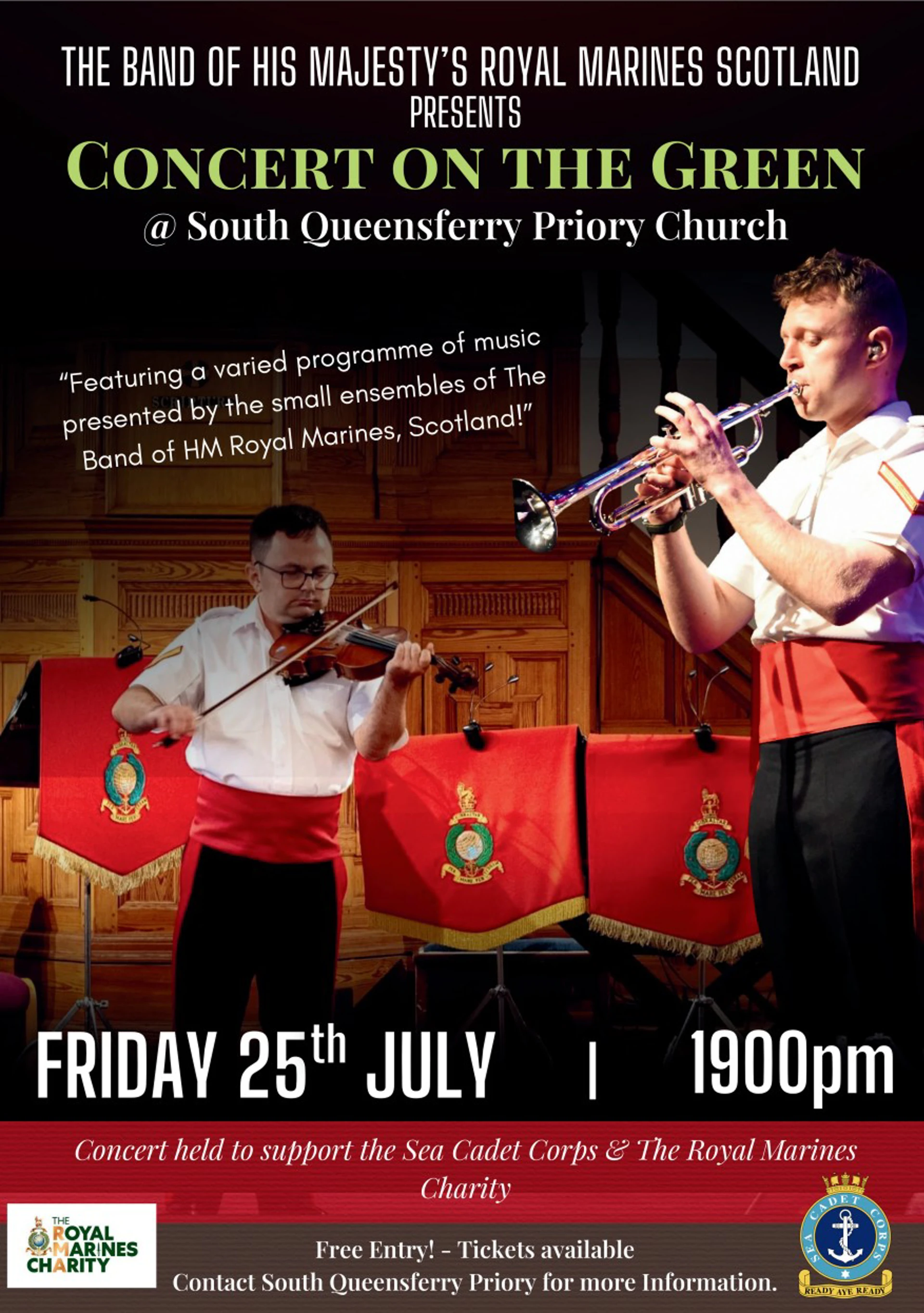 Background image - Royal Marines Concert On The Green Priory Church