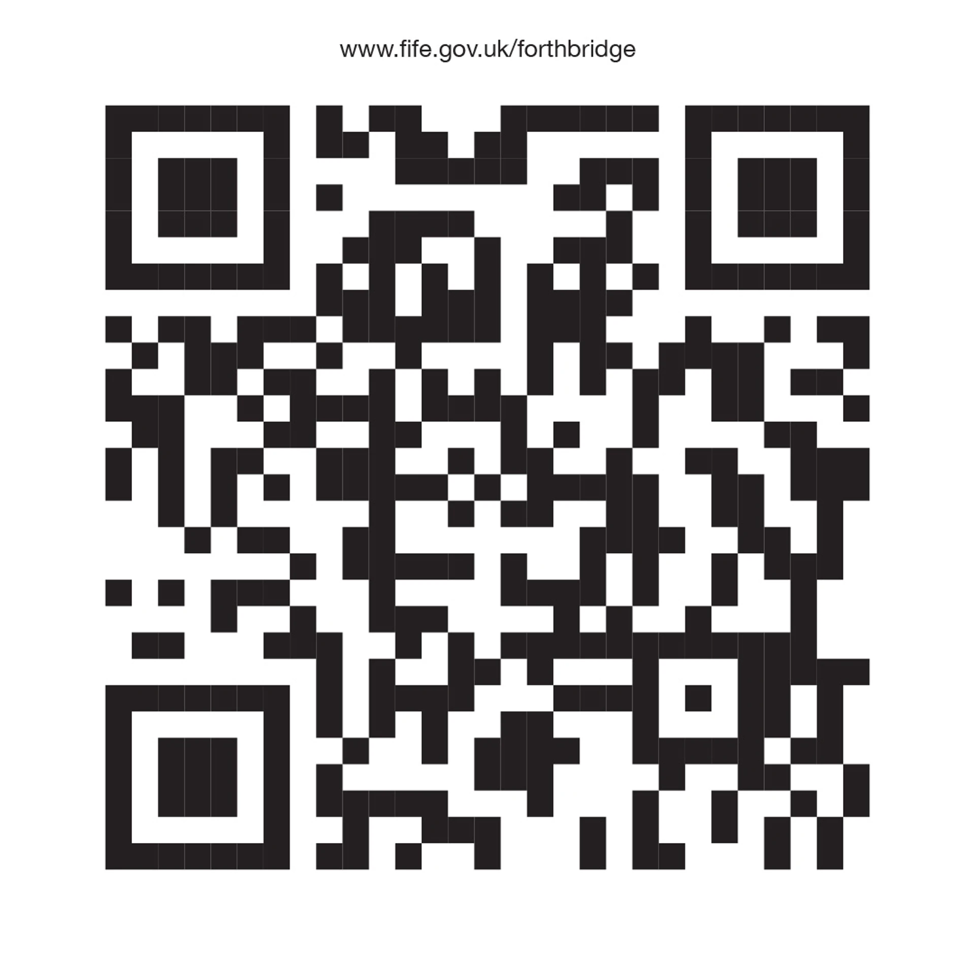 Background image - Fife Gov Forthbridge QR Code